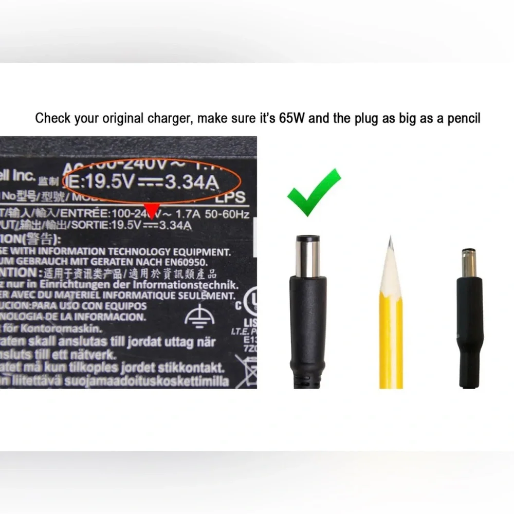 DELL LA65NS2-01 A PA-12 19.5V 65W AC POWER ADAPTER